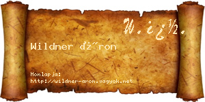 Wildner Áron névjegykártya